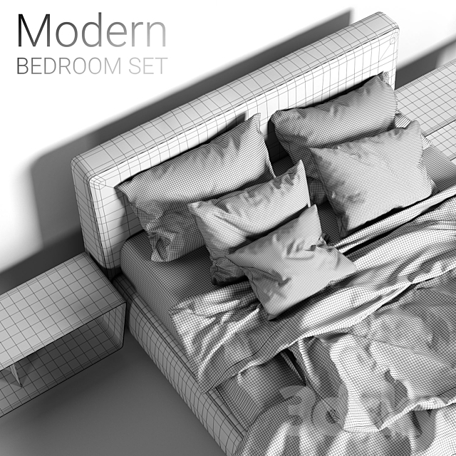 Minotti Powell Bed 3DSMax File - thumbnail 3