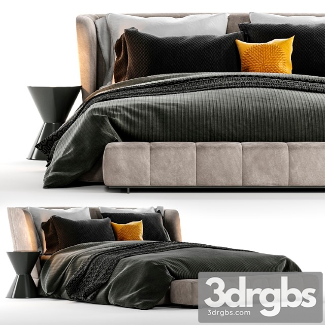 Minotti reeves bed 2 3dsmax Download - thumbnail 1