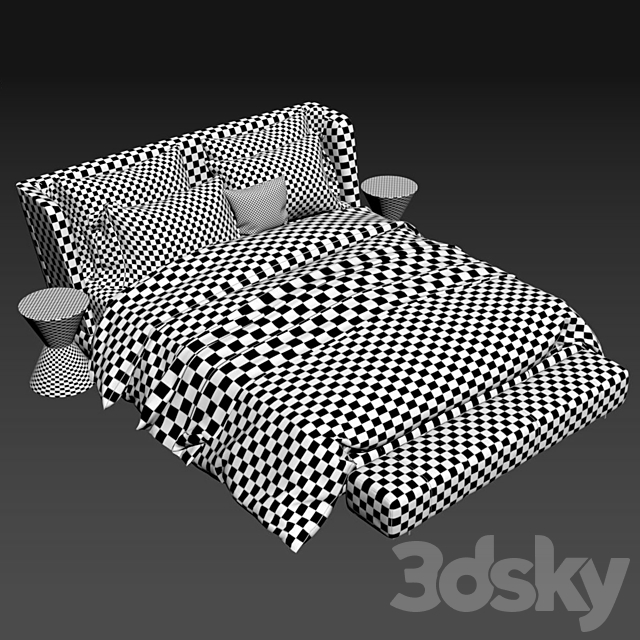 Minotti Reeves Bed 3DS Max Model - thumbnail 6