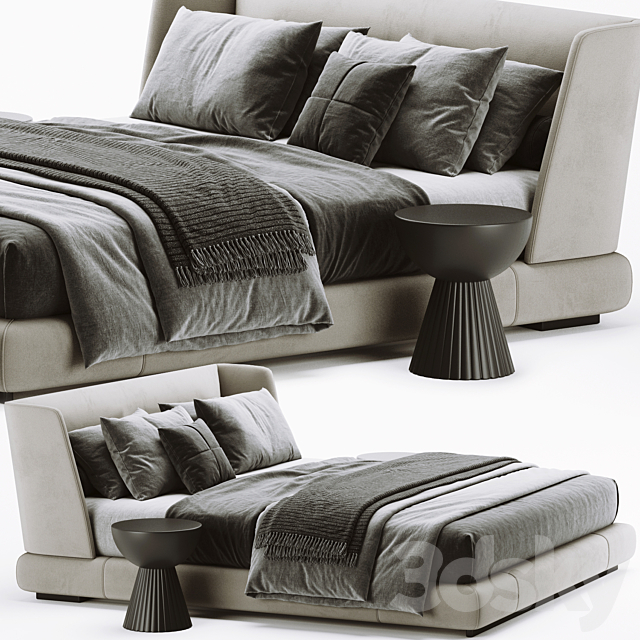 Minotti reeves bed 3DSMax File - thumbnail 1