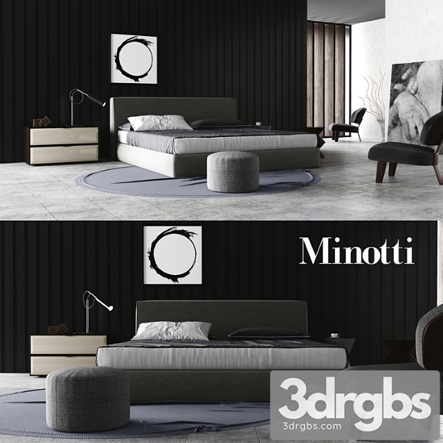 Minotti set 01 2 3dsmax Download - thumbnail 1