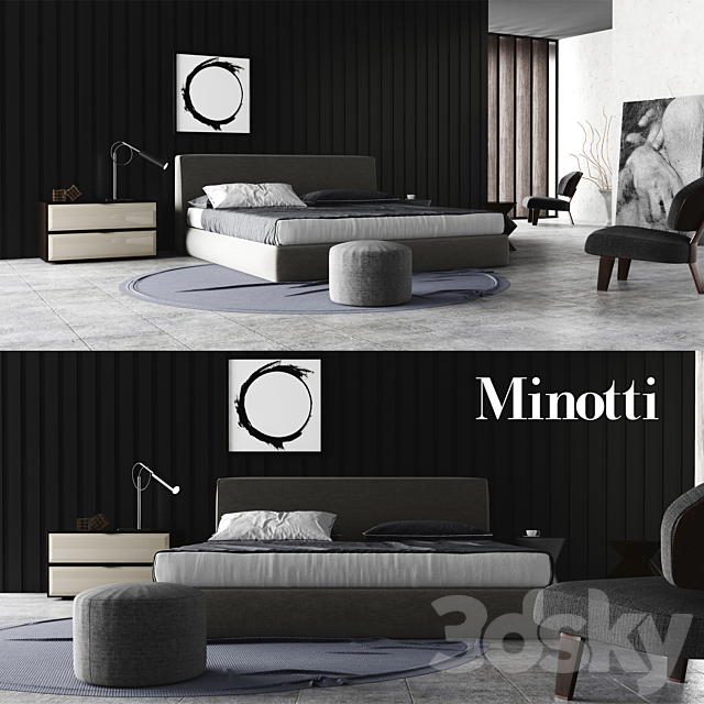 Minotti Set 01 3DSMax File - thumbnail 1