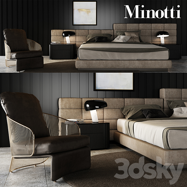 Minotti Set 04 3DSMax File - thumbnail 1