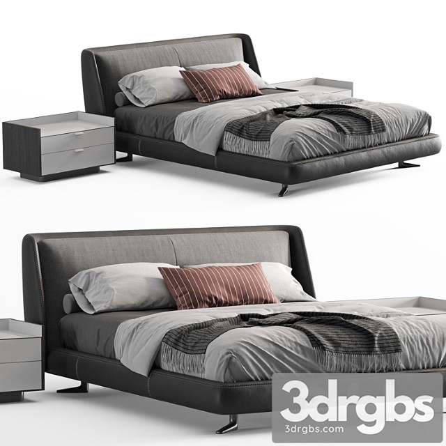 Minotti spencer bed 2 2 3dsmax Download - thumbnail 1