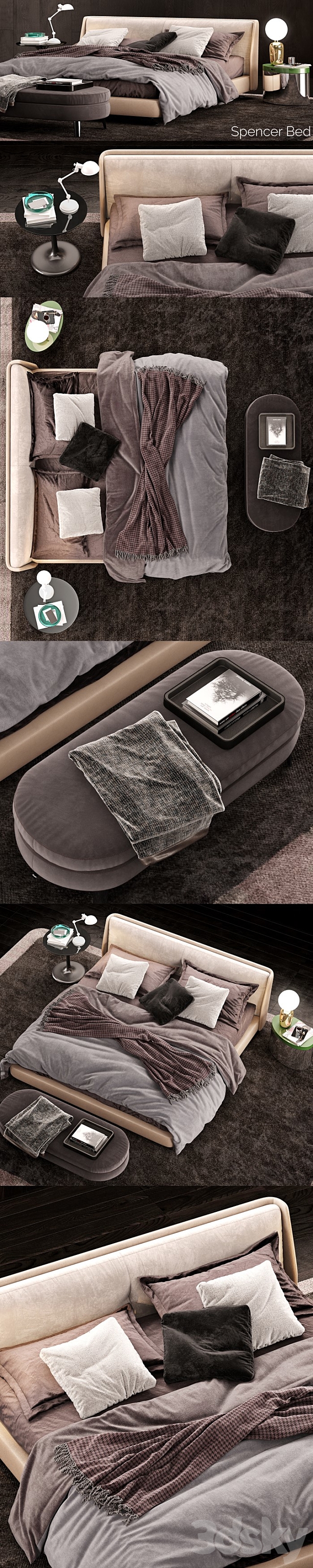 Minotti Spencer Bed 2 3DSMax File - thumbnail 2