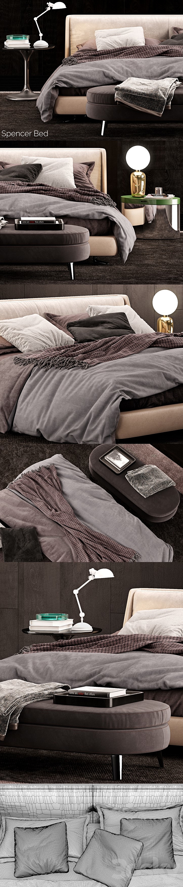 Minotti Spencer Bed 2 3DSMax File - thumbnail 3