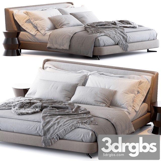 Minotti Spencer Bed 3 3dsmax Download - thumbnail 1