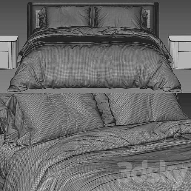 Minotti spencer bed 3DS Max Model - thumbnail 3