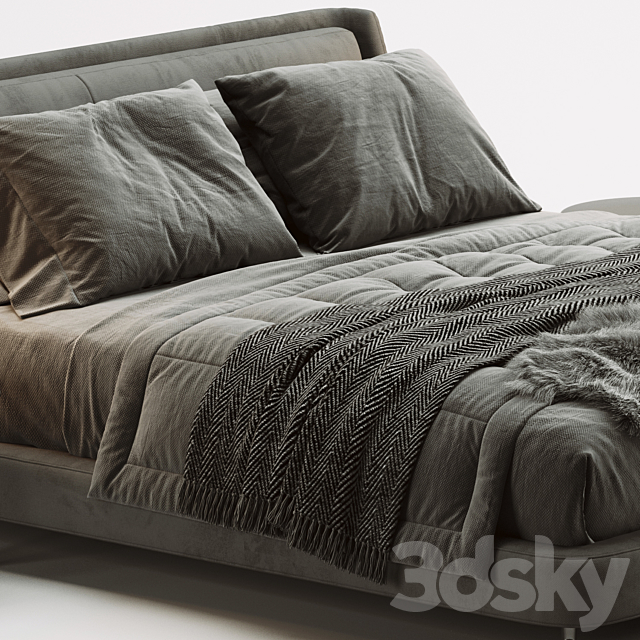 Minotti spencer bed 3DS Max Model - thumbnail 3