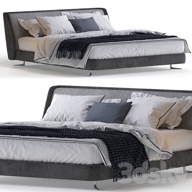 Minotti spencer bed 3DS Max Model - thumbnail 1