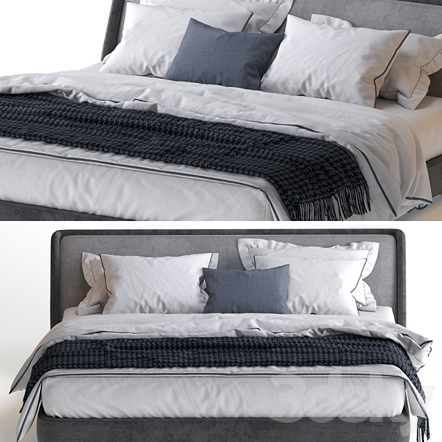 Minotti spencer bed 3DS Max Model - thumbnail 2