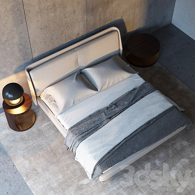 Minotti Spencer Bed 3DSMax File - thumbnail 2