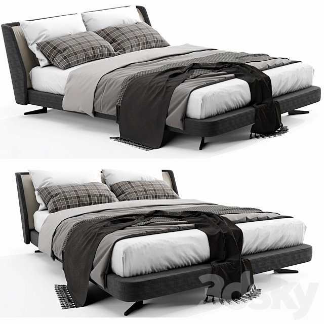 Minotti spencer bed 3DSMax File - thumbnail 2