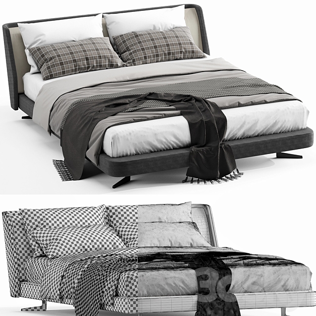 Minotti spencer bed 3DSMax File - thumbnail 3