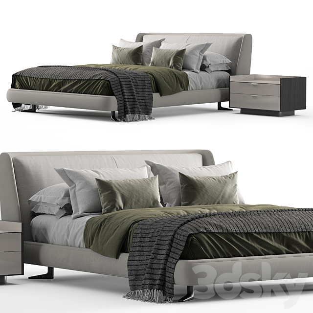 minotti spencer bed 3DSMax File - thumbnail 1