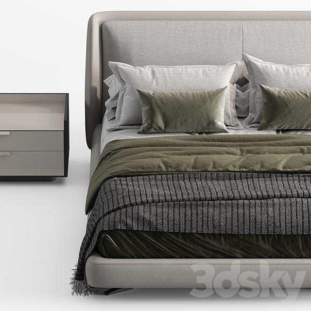 minotti spencer bed 3DSMax File - thumbnail 2