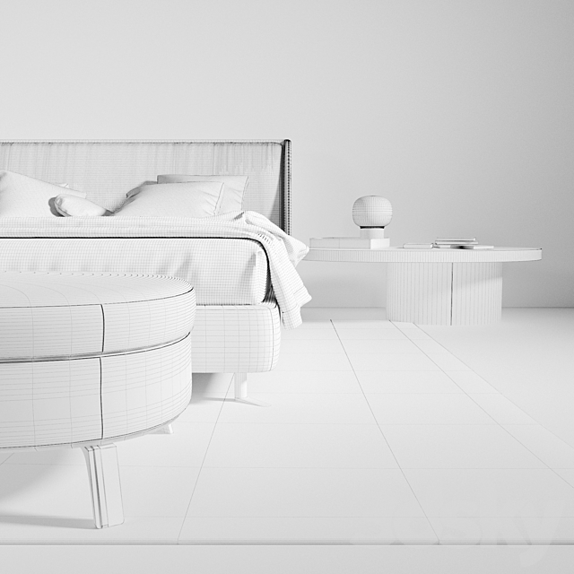 Minotti Spencer Bed 3DSMax File - thumbnail 3