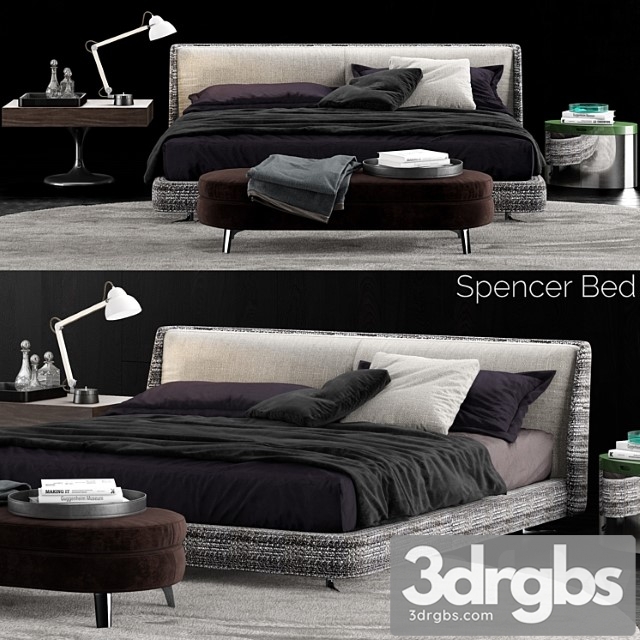 Minotti Spencer Bed 4 3dsmax Download - thumbnail 1