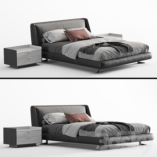 Minotti spencer bed_2 3DSMax File - thumbnail 2