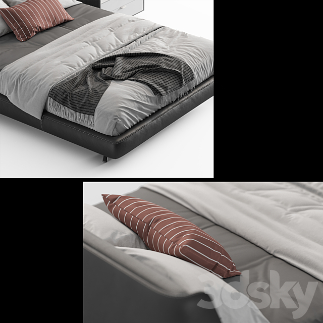 Minotti spencer bed_2 3DSMax File - thumbnail 4