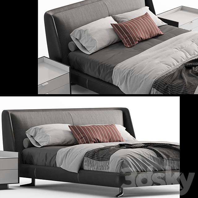 Minotti spencer bed_2 3DSMax File - thumbnail 5