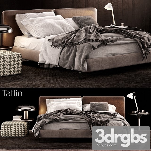 Minotti tatlin bed 2 3dsmax Download - thumbnail 1