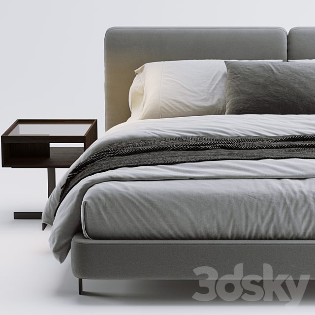 Minotti tatlin bed 3DSMax File - thumbnail 2