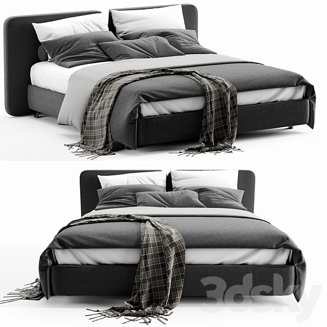 Minotti tatlin bed 3DSMax File - thumbnail 2