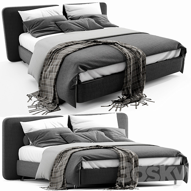 Minotti tatlin bed 3DSMax File - thumbnail 3