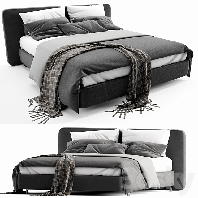 Minotti tatlin bed 3DSMax File - thumbnail 5