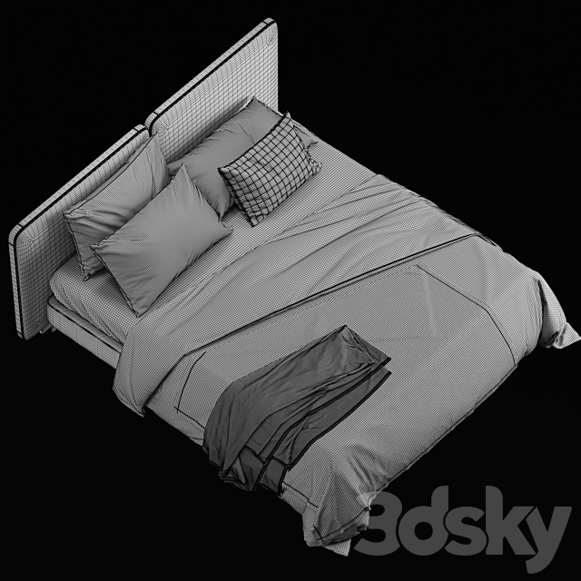 Minotti tatlin bed 3DSMax File - thumbnail 5