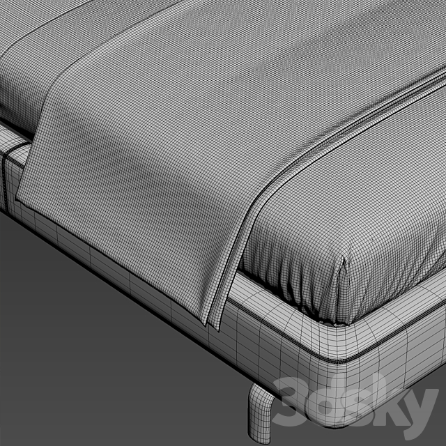 Minotti tatlin bed 3DSMax File - thumbnail 5