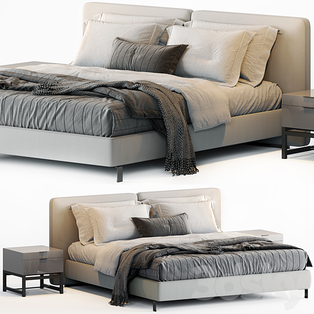 Minotti tatlin bed 3DSMax File - thumbnail 1