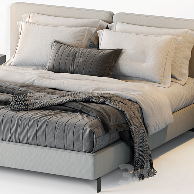 Minotti tatlin bed 3DSMax File - thumbnail 2