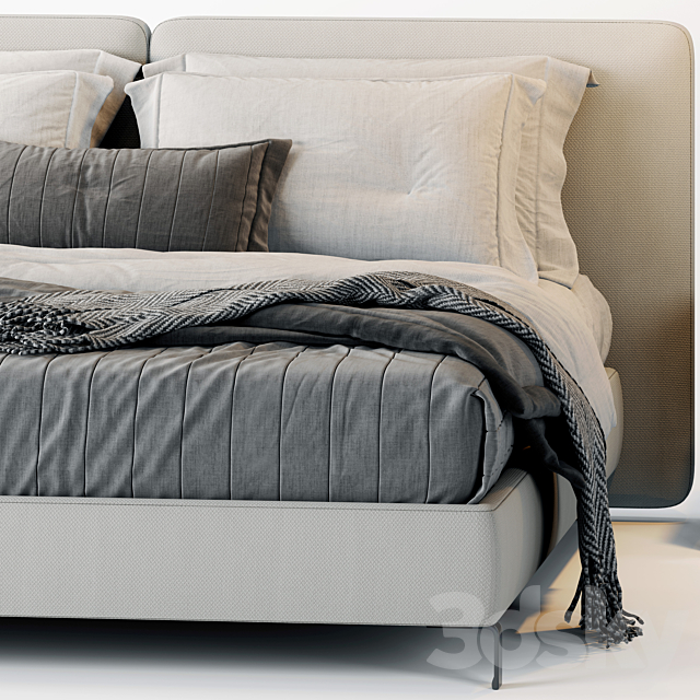 Minotti tatlin bed 3DSMax File - thumbnail 3