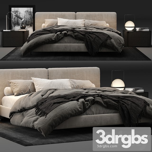 Minotti tatlin bed_1 2 3dsmax Download - thumbnail 1