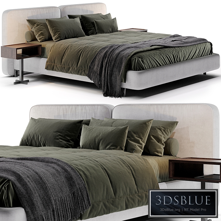 Minotti Tatlin Cover Bed 3DS Max - thumbnail 3