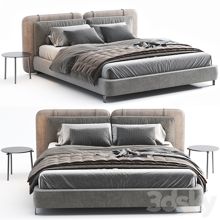 minotti tatlin flat bed 3DS Max Model - thumbnail 1