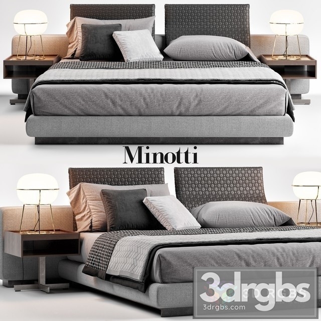 Minotti Yang Bed 3dsmax Download - thumbnail 1