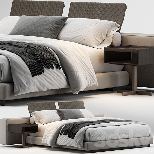 Minotti yang bed 3DSMax File - thumbnail 1