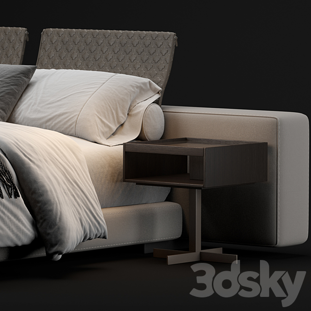 Minotti yang bed 3DSMax File - thumbnail 3