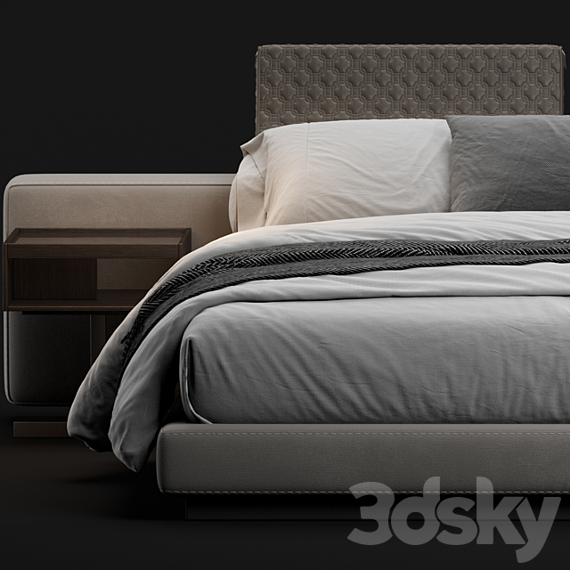 Minotti yang bed 3DSMax File - thumbnail 4