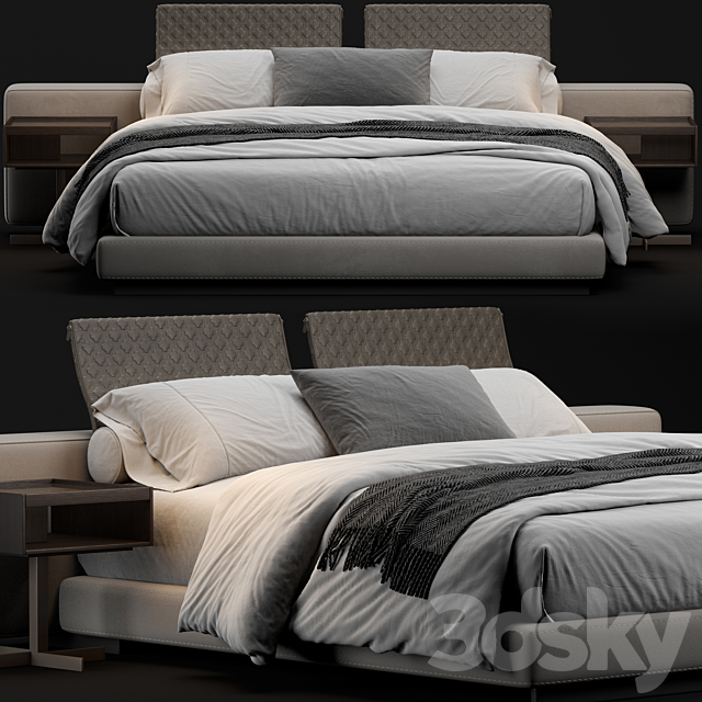 Minotti yang bed 3DSMax File - thumbnail 5