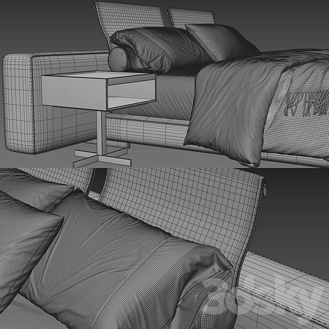 Minotti yang bed 3DSMax File - thumbnail 6