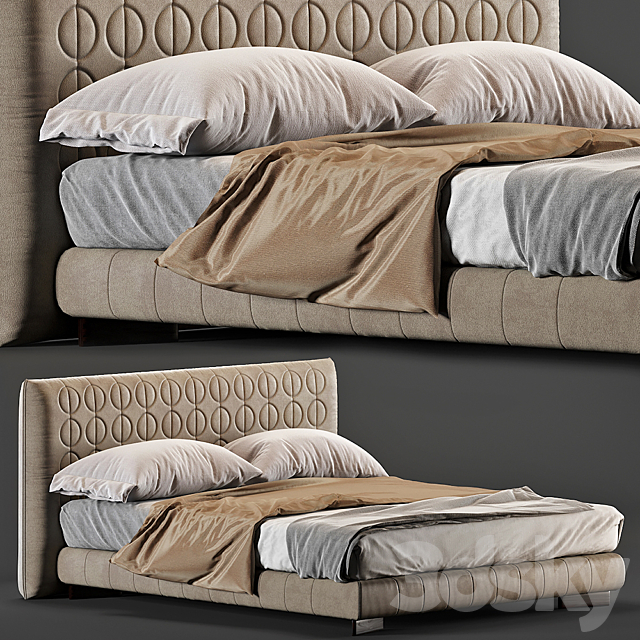 Minotti_Curtis_Bed 3DSMax File - thumbnail 1