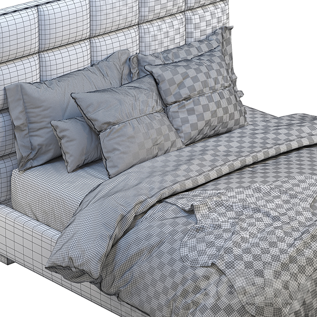 Minviso headboard bed 3DSMax File - thumbnail 3