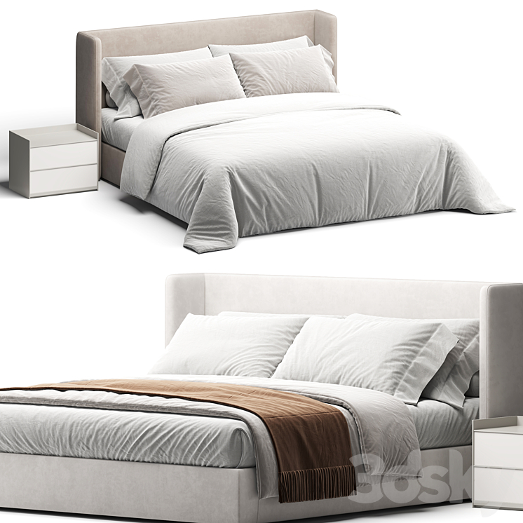 Mira M Bed 3DS Max Model - thumbnail 1