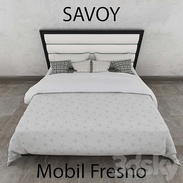 Mobil Fresno_savoy_bed 3ds Max - thumbnail 1