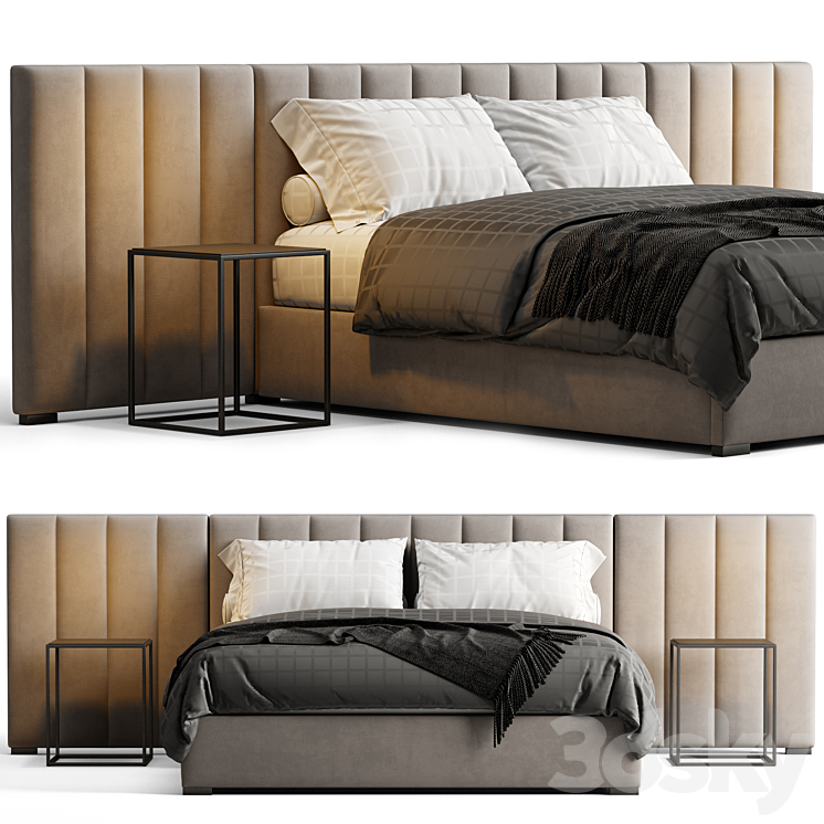 MODENA FABRIC VERTICAL EXTENDED BED 3DS Max Model - thumbnail 2