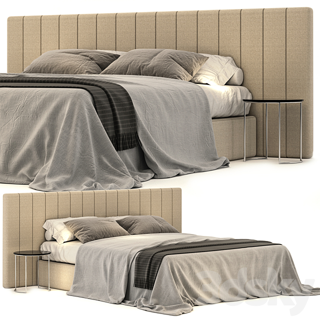 Modena hardware ivory bed 3DSMax File - thumbnail 1